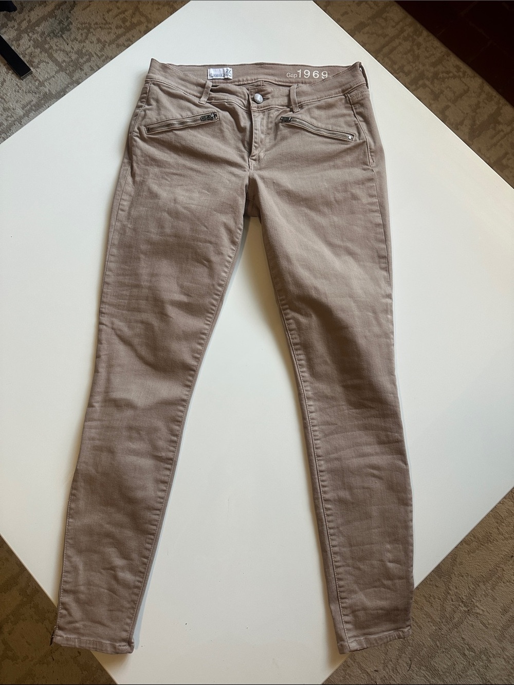 GAP 1969 Slim Skinny Jeans in Light Taupe